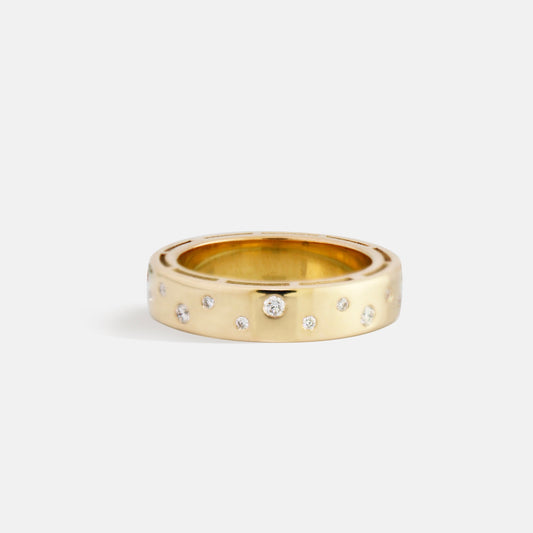 Milky Way Ring in Gold and diamonds