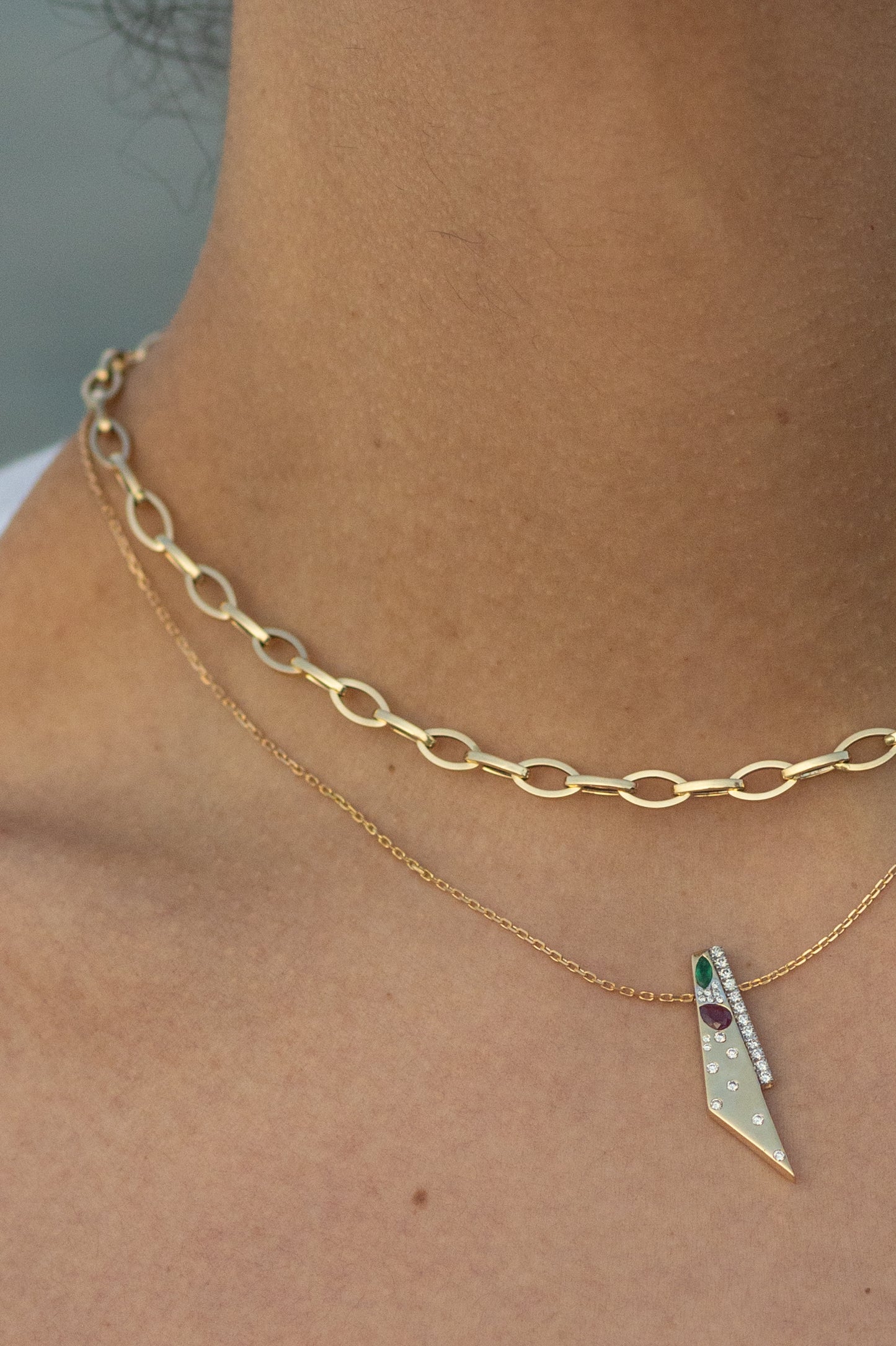 Chunky Oval Link Chain Necklace