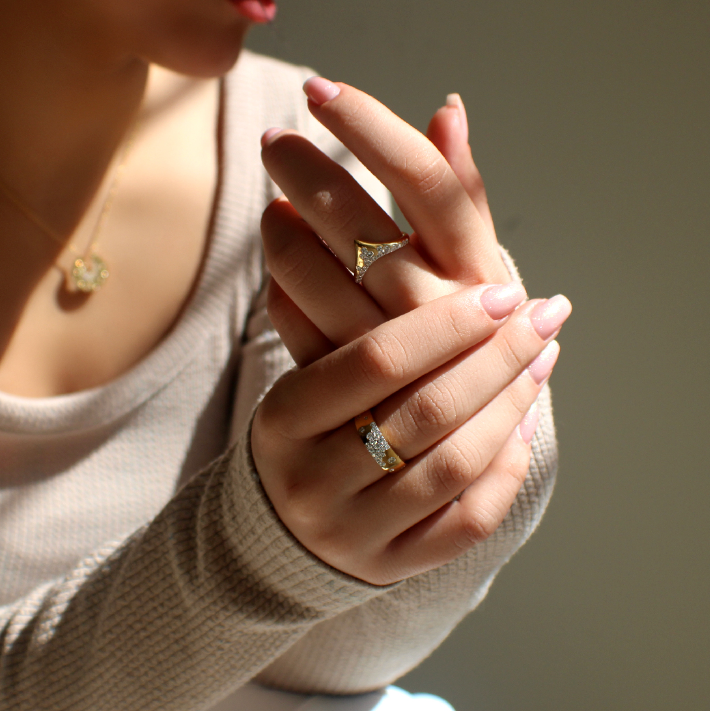 Starry Night Triangle Ring