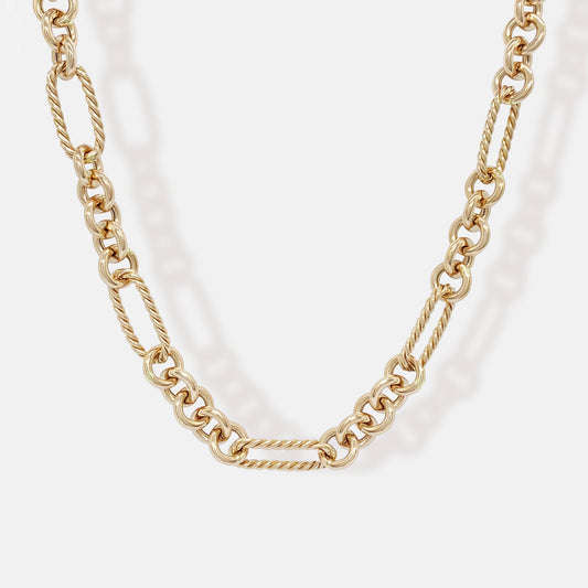 Chunky Twisted gold Chain Necklace