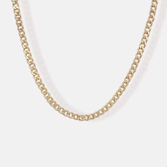 Gold Curb chain 5mm Necklace