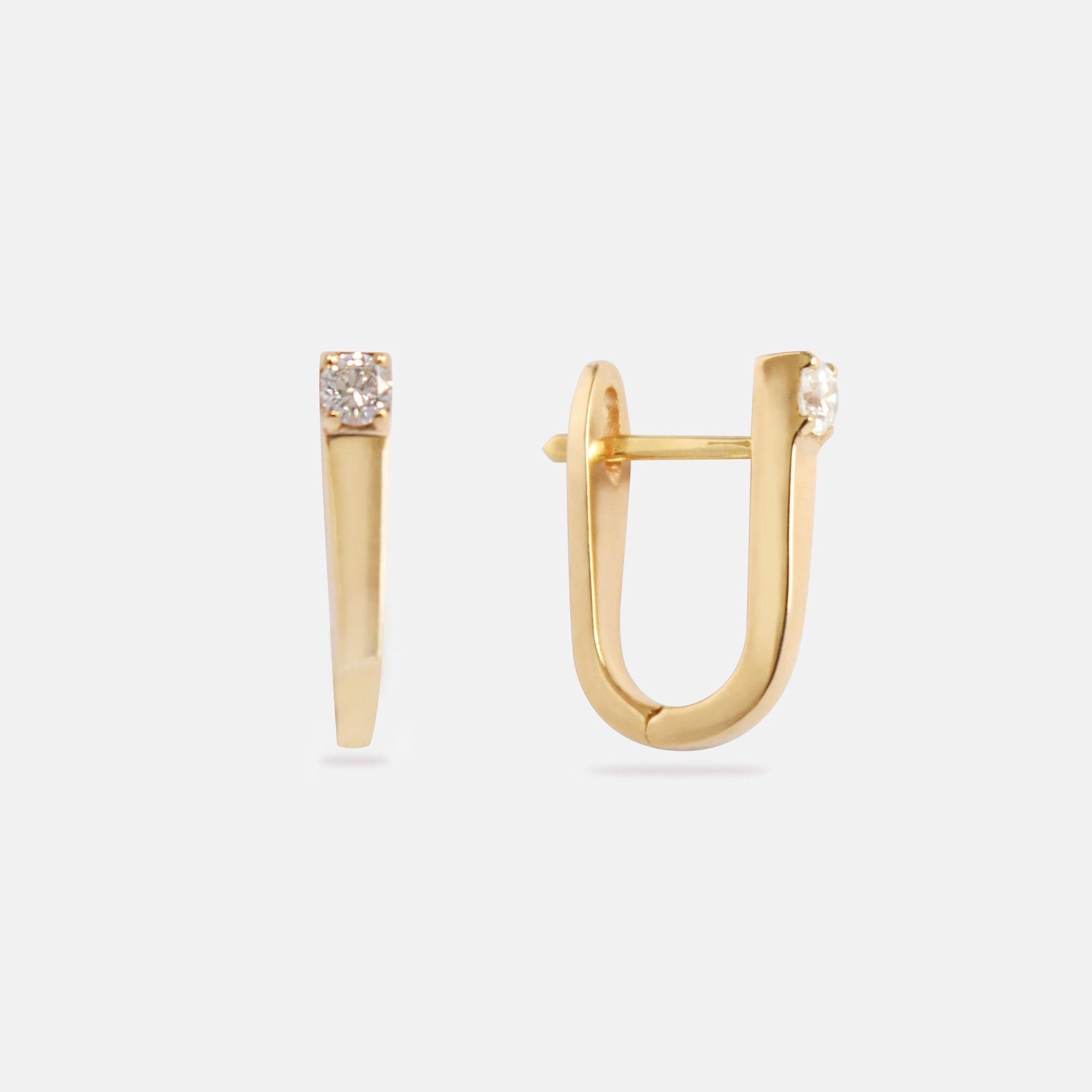 Kylie Harper 10k Yellow Gold Petite 15mm U Shaped Swirl Hoop Earrings  315-6EH604T 810103579347 - Jewelry, 10K Earrings - Jomashop