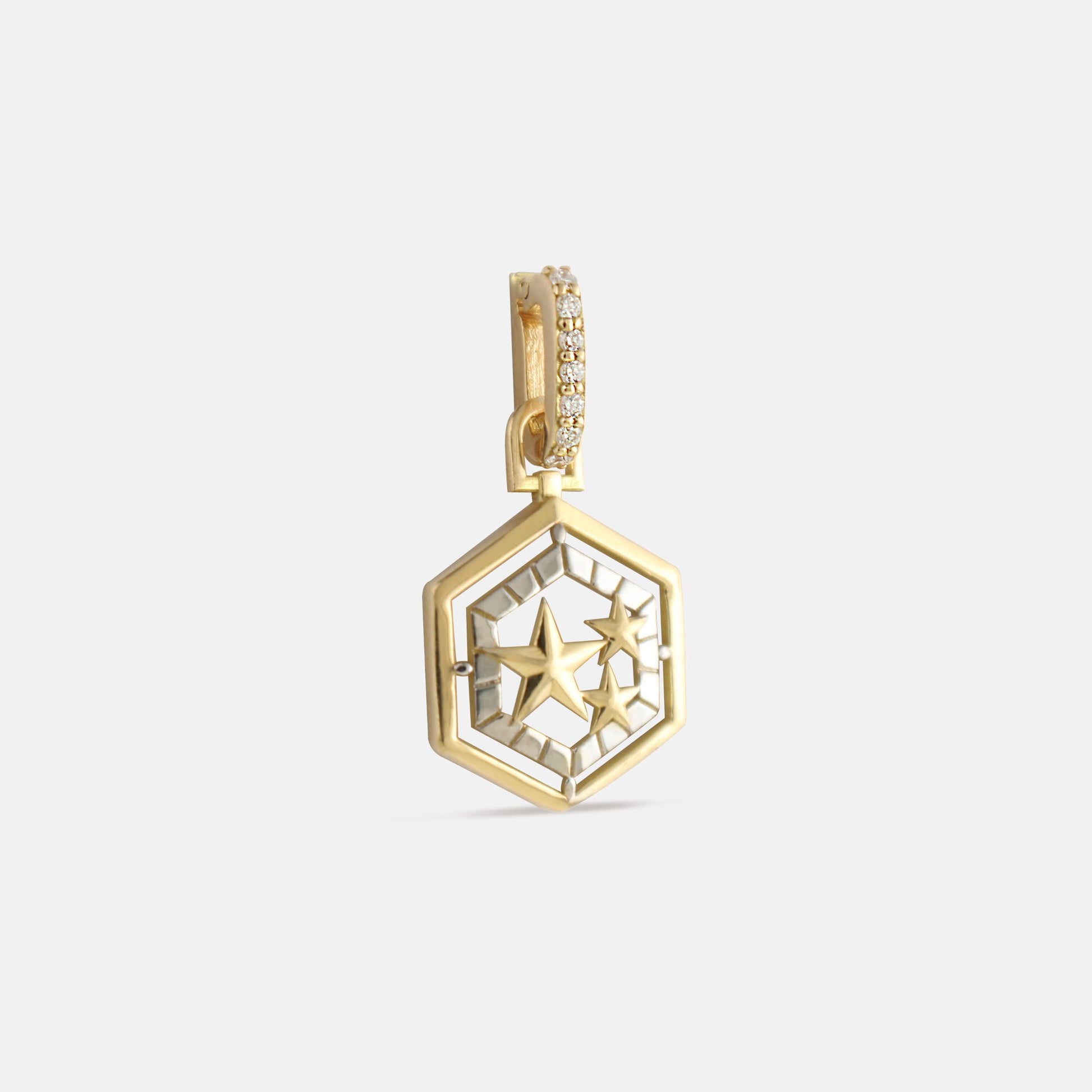 Maru gold two toned Stars Amulet Charm