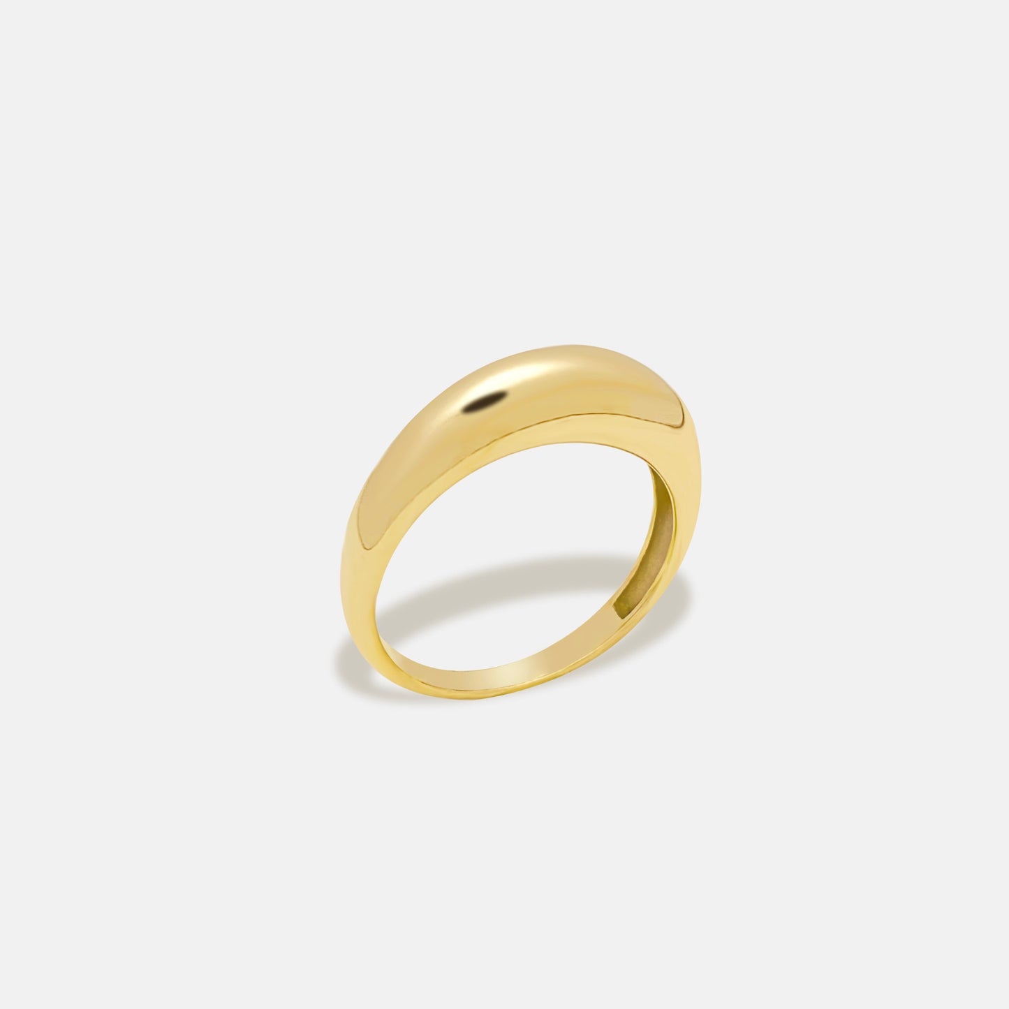Thin Drop of Gold Ring