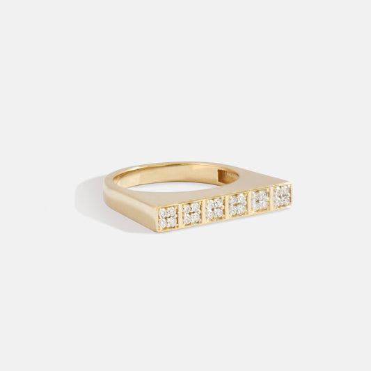 Diamond Block Ring