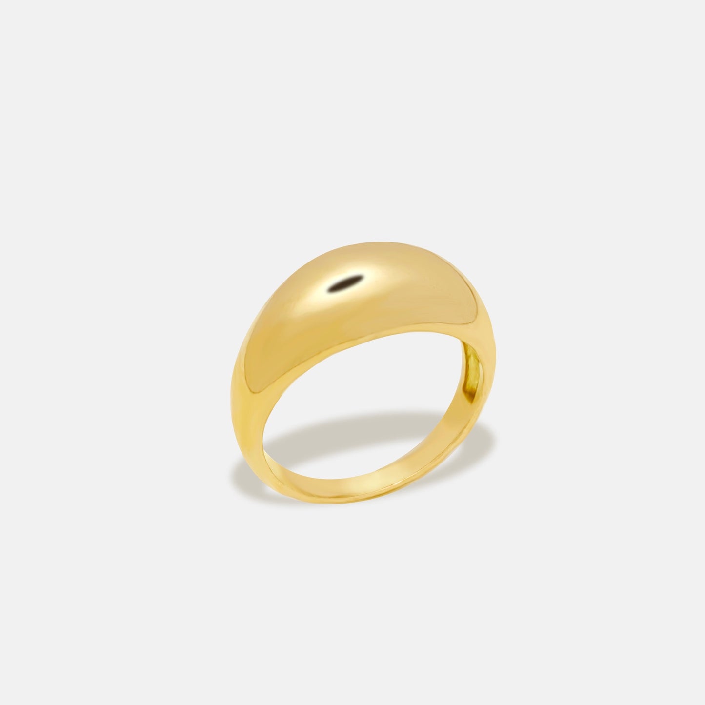 Drop Dome Gold Ring