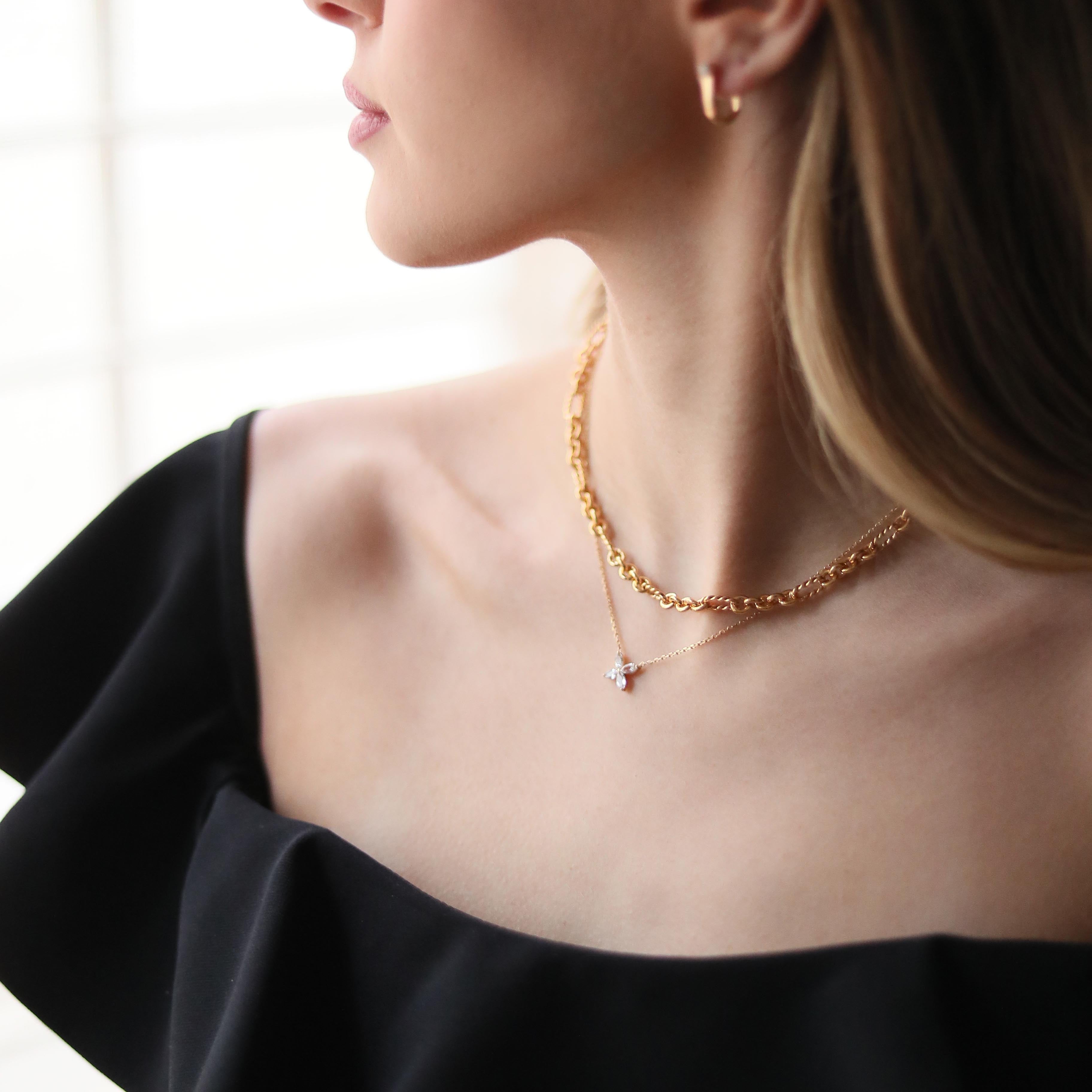 James Avery 14K Gold April Cherished Birthstone Lab Created White Sapphire  Necklace | Dillard's
