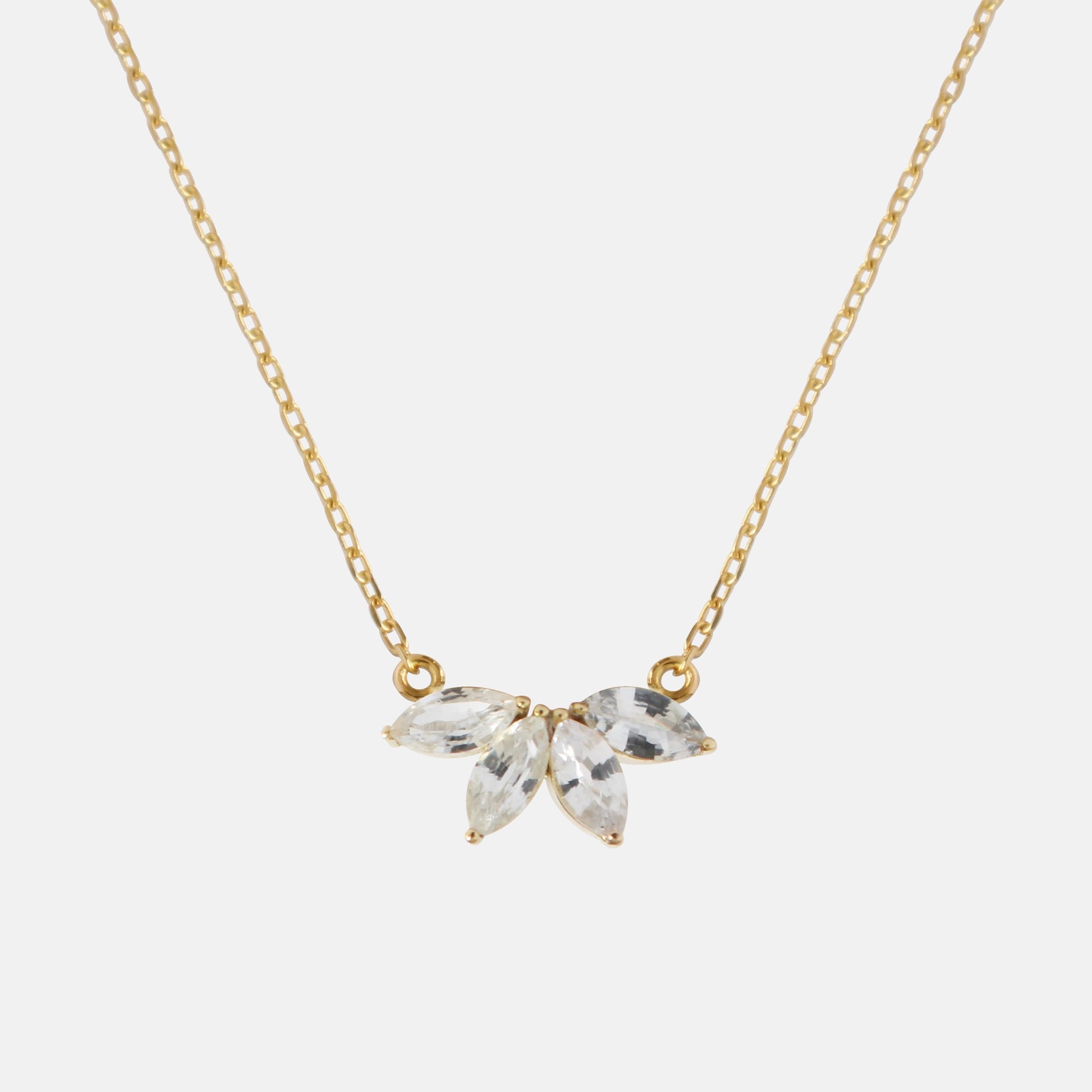 Marquise White Sapphire Necklace