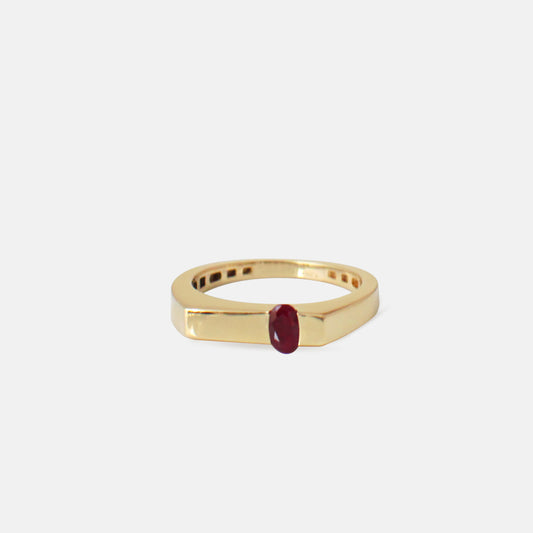 Tea Party Floating Ruby Ring