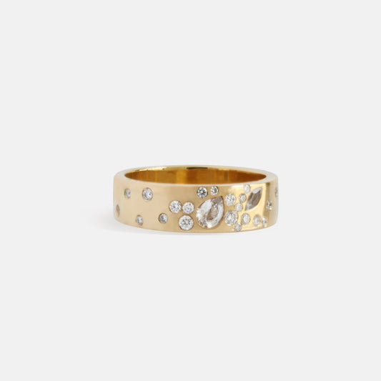 Cosmos Ring in Diamonds & White Sapphires