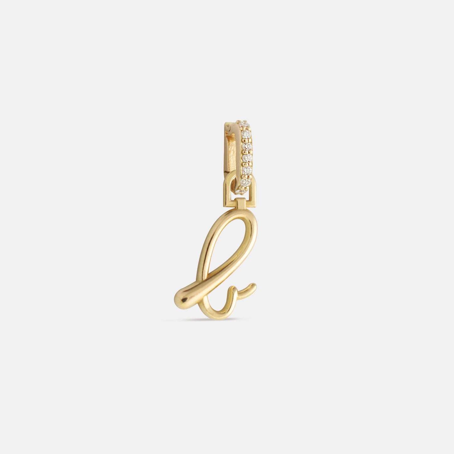 Gold and Diamond Letter Charm