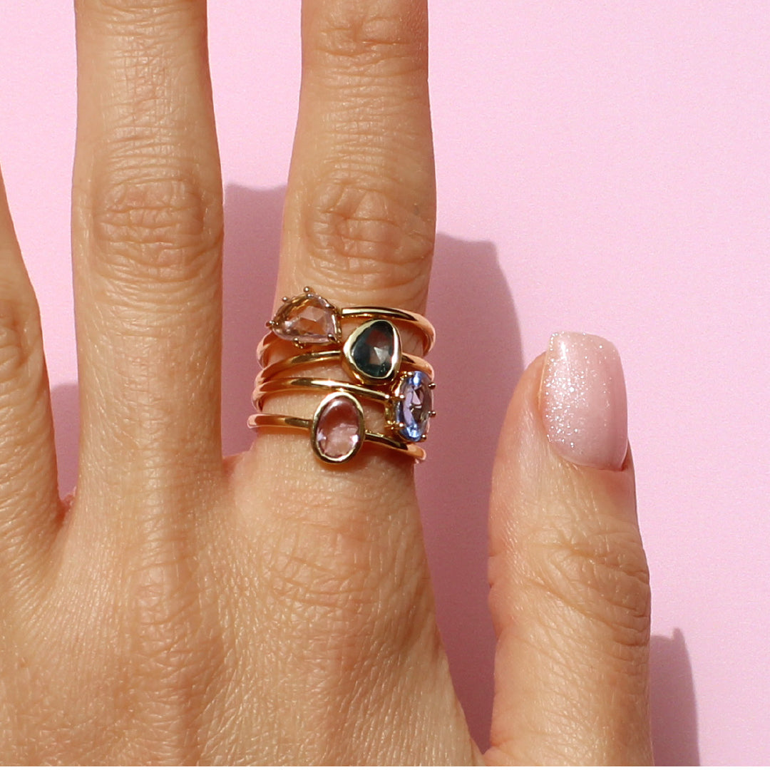 Daydream Rose Cut Sapphire Ring – Maru - Fine Jewelry