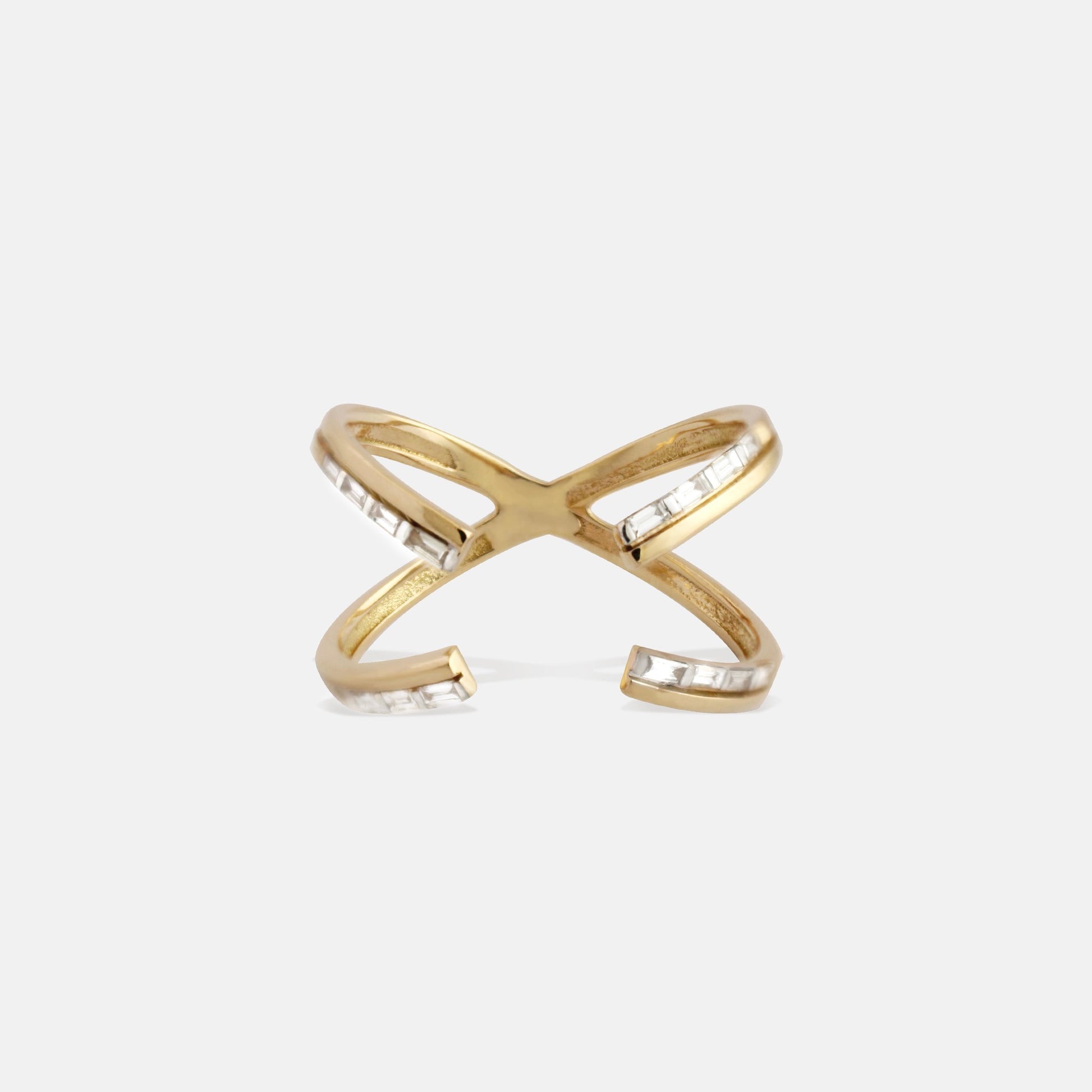 Baguette Claw Diamond Ring