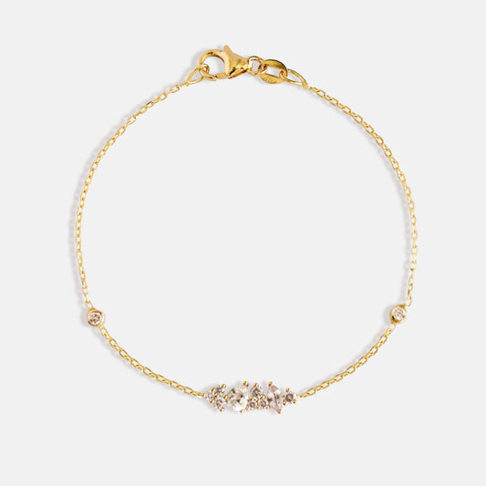 Maru Wild Blossom Bracelet In Diamonds & White Sapphires